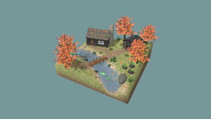DAE Diorama retake – Small farm 3D Model