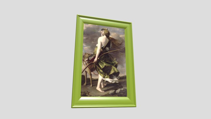 Diana_the_Huntress_by_Orazio_Gentileschi_ 3D Model