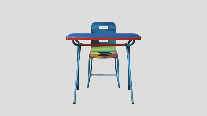 Mobiliario escolar. – Free 3D Model STL