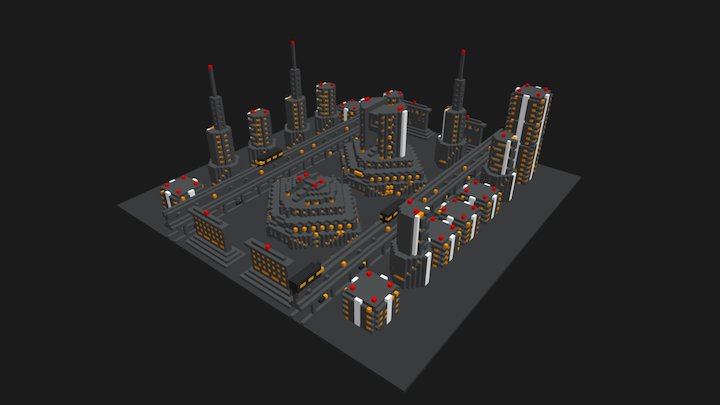 Low Poly City 3D Model