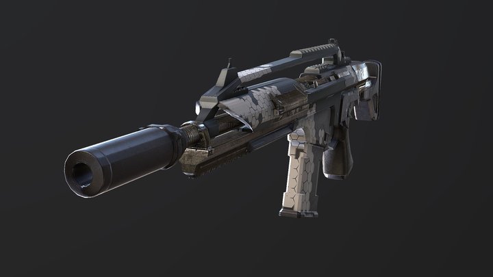 Crysis 3–Scar V2 3D Model