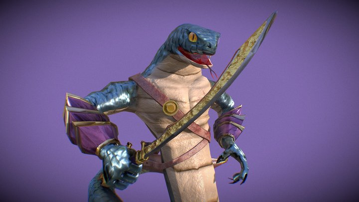 Yuan-ti Abomination - Dungeons & Dragons 3D Model