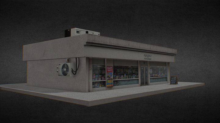 CONVENIENCE STORE GAME READY 3D Model