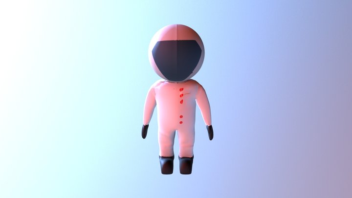 Spaceman Walk 3D Model