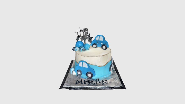 Miran Geburtstagstorte 1 Jahr 3D Model