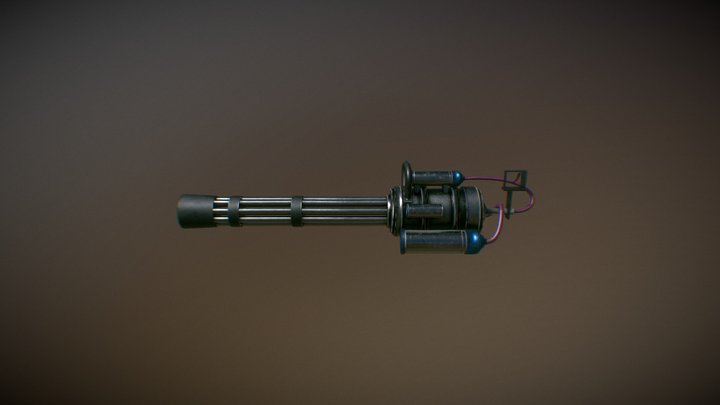 Gatling gun 3D Model