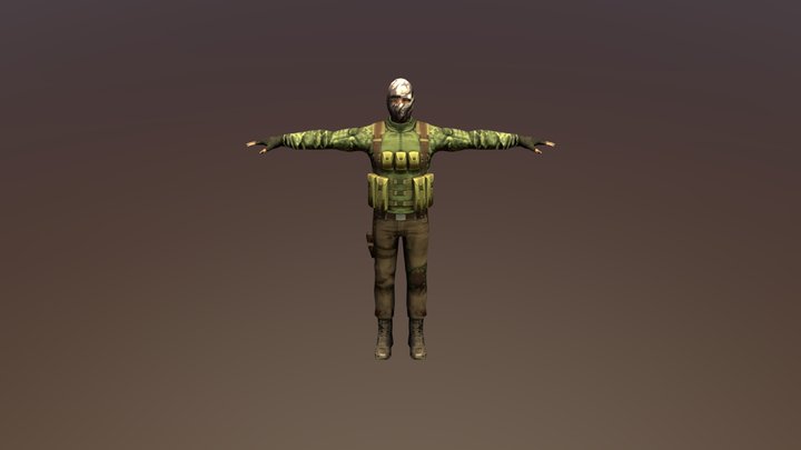 Terrorist 3D Model