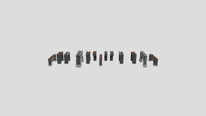 polygon bridge X 10 3D Model