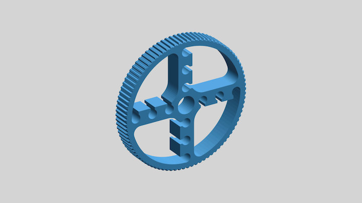Zahnrad Aluminium 3D Model