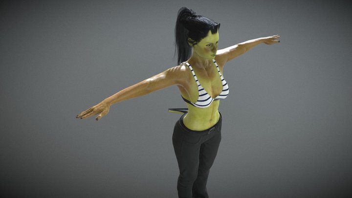 Sürüngen Bayan 2 3D Model