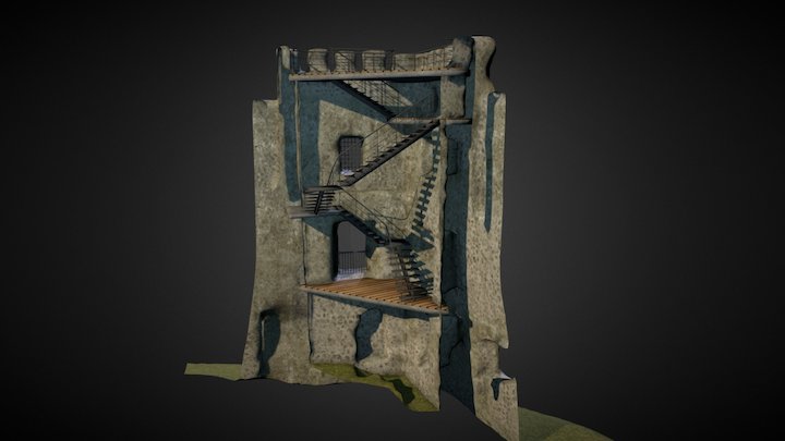 Ricostruzione -  interno torre castello 3D Model
