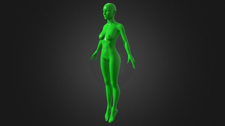 Realistic Female Body 3D Model