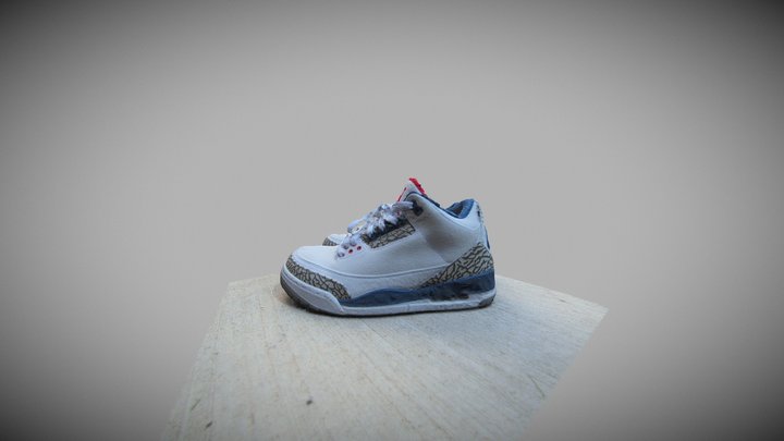 Jordan3 True Blue Scan Brandon Barnaal 3D Model