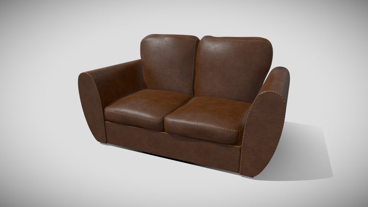 2-seater Sofa 3D Model