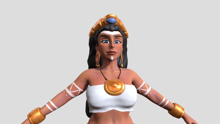 Tribal Girl - Game Res with Textures 3D Model