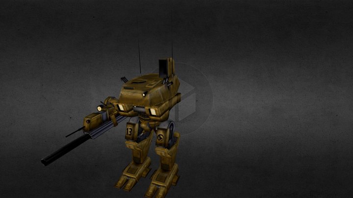 Titan Medium Battle Mechanized Walker 3D Model