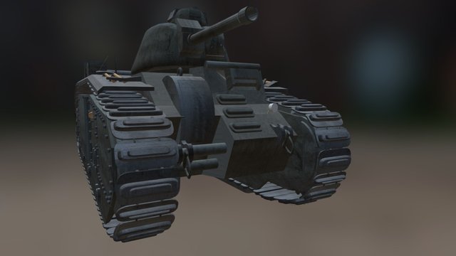 German Heavy Tank Pz 3D Model