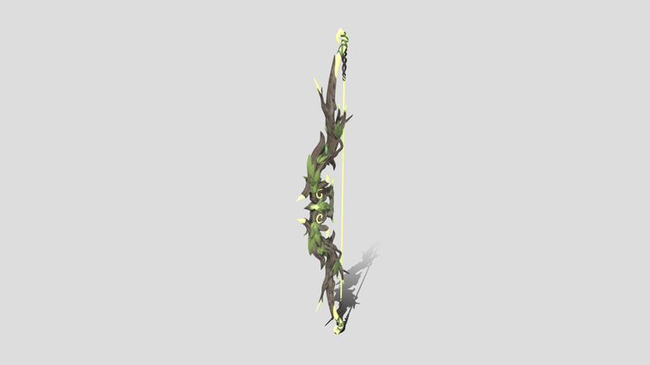 Wooden Bow Modeling 3D Model