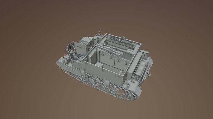 Universal Carrier MK.2 - Bren Gun Carrier 3D Model