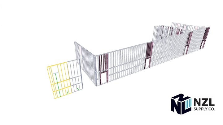 PNAL Grid 1-5 Interior Walls 3D Model