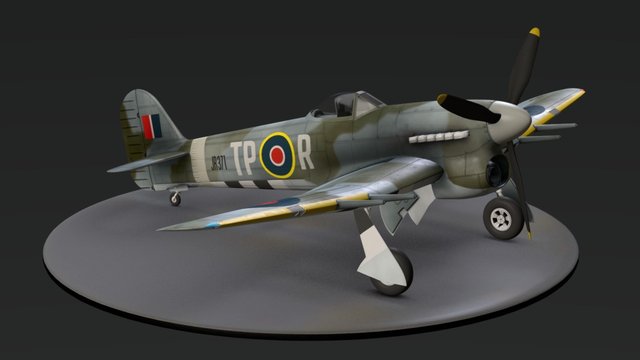 Hawker Typhoon IB 3D Model