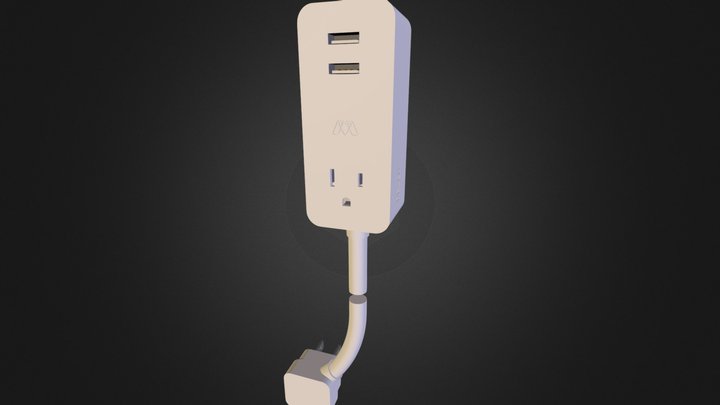 White Mos Reach 45 deg Plug 3D Model