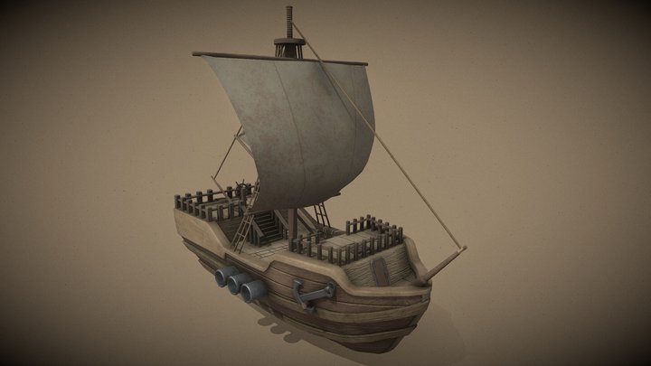 Ship Sloop 3D Model