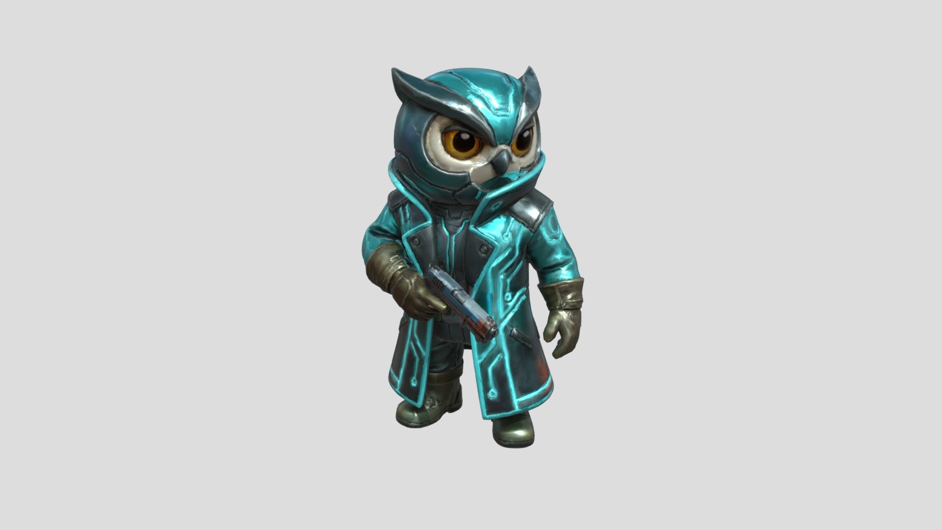 Cyber Owl Sentinel - 3D model by Herondas (@Juvenalis) [871f7ce ...
