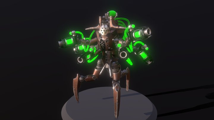 Necron Hexmark Destroyer (textured version) 3D Model
