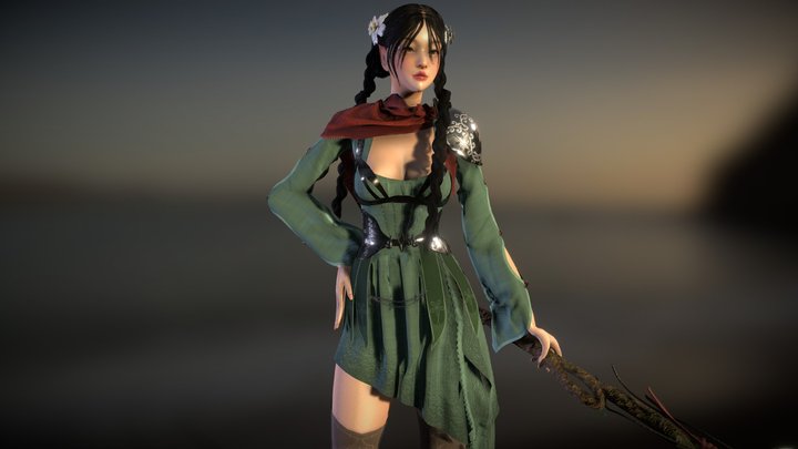 Fantasy Girl - GameReady 3D Model