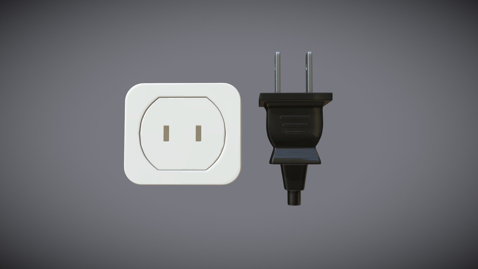 Electrical Plug and Socket Type A 3D model by Pinnacle CG Arts