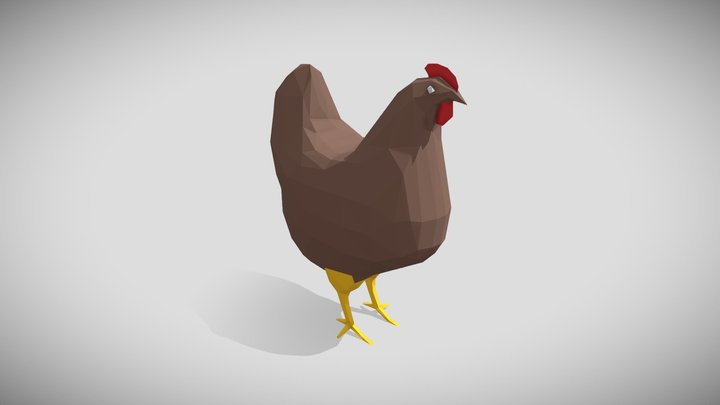 Low Poly Chicken 3D Model