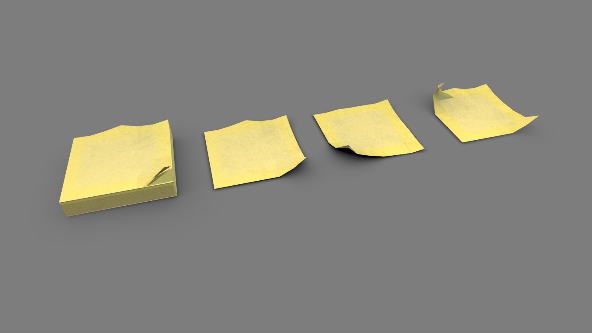 Post it notes Download Free 3D model by Sousinho [87228ac] Sketchfab