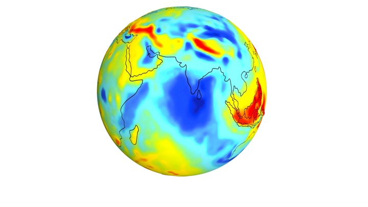 Earth's gravity map 3D Model