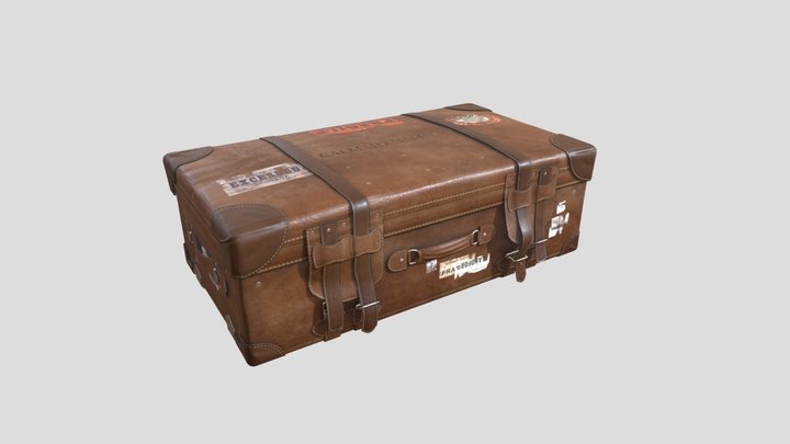 Antique Travel Carrier 3D Model