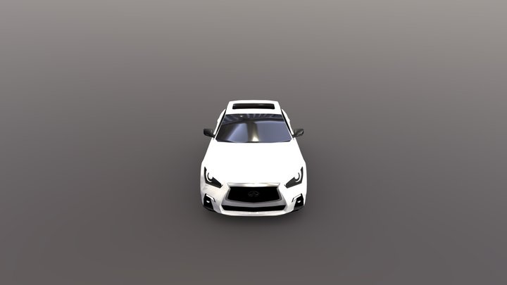 Infiniti Q50 Low Poly 3D Model