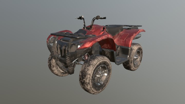 Yamaha Grizzly 700 3D Model