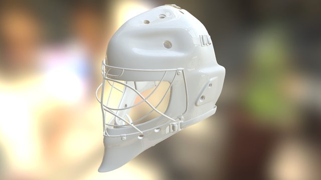 High Poly Hockey Goalie Helmet 3D Model