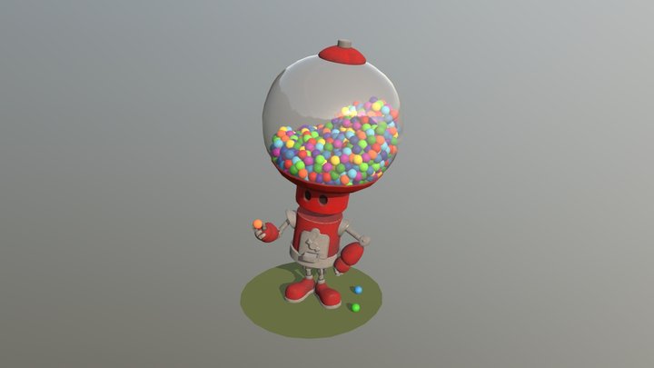 Gumball Robot 3D Model