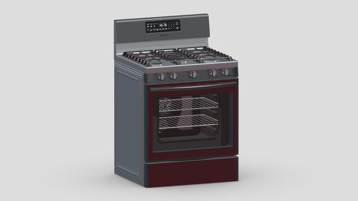Samsung 5 8 Cu Ft Gas Range With Convection 3D Model