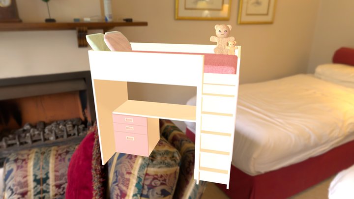 Ikea Stuva Loft Bed 3D Model