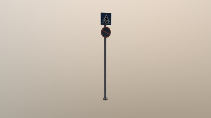 EU: Traffic sign 3D Model