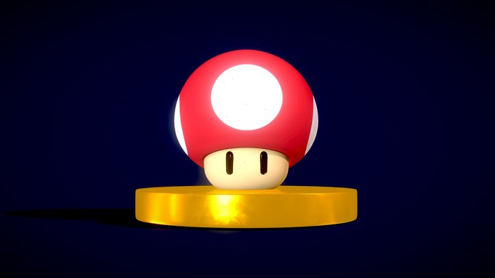 Super Mario Red Mushroom 3D Model