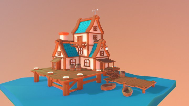Sea House 3D Model
