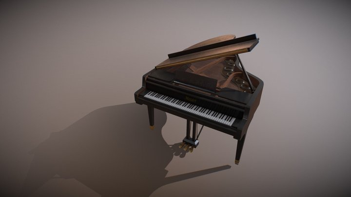 Mozart Grand Piano 3D Model