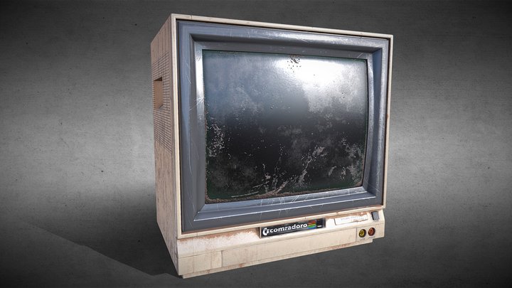 Old school home computer monitor 3D Model