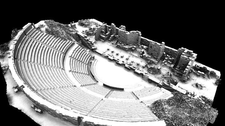 The Theater in Djemila (Algeria) - not textured 3D Model
