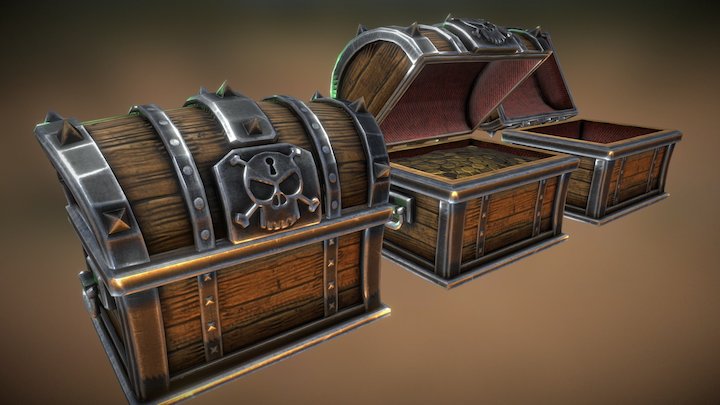Treasure Chest 3D Model