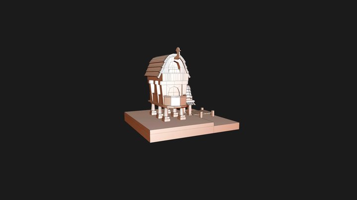 Cartoon House - Village 3D Model