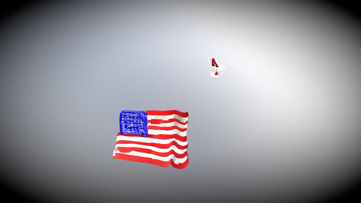 American Flag 3D Model